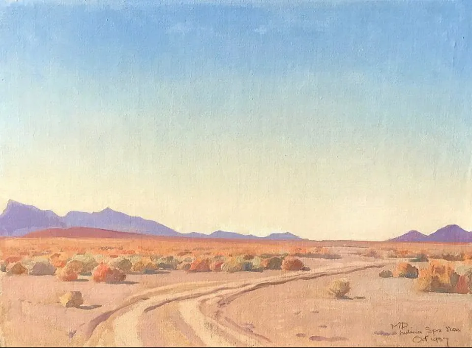 Maynard Dixon, Desert Horizon, oil on canvas on board