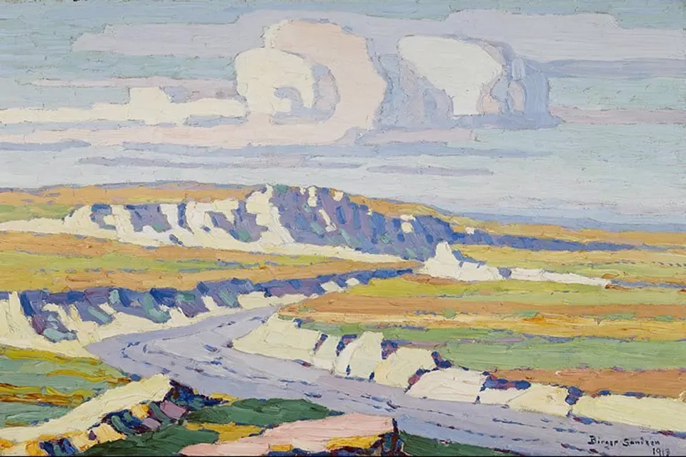 Birger Sandzén, Landscape, oil on canvas