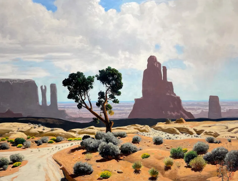 James Swinnerton, Monument Valley, oil on canvas