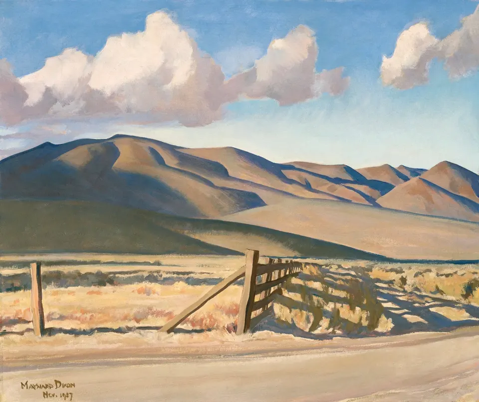 Maynard Dixon, Nevada Hills, oil on canvas