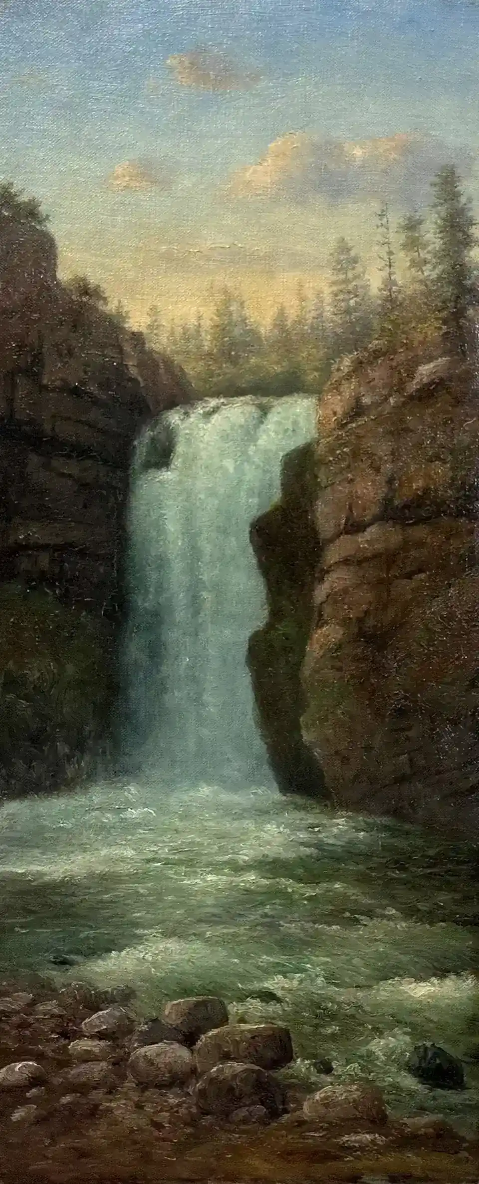 Ralph E. DeCamp, Waterfall in Dearborn Canyon, Lewis & Clark Co., Montana